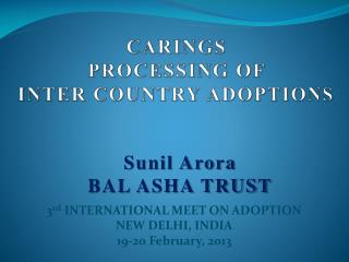 CARINGS PROCESSING OF INTER COUNTRY ADOPTIONS