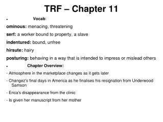 TRF – Chapter 11