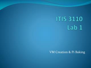 ITIS 3110 Lab 1