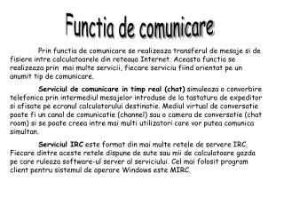 Functia de comunicare