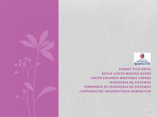 FERNEY PICO ORTIZ NEYLA LIZETH MEDINA ACERO JAVIER EDUARDO MARTINEZ CORRES INGENIERIA DE SISTEMAS
