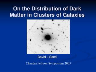 On the Distribution of Dark Matter in Clusters of Galaxies