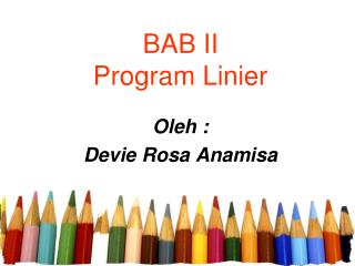 BAB II Program Linier