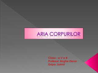 Aria Corpurilor