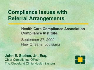 Compliance Issues with Referral Arrangements