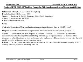 Project: IEEE P802.15 Working Group for Wireless Personal Area Networks (WPANs)