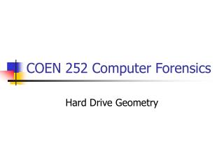 COEN 252 Computer Forensics