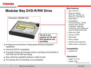 Modular Bay DVD-R/RW Drive