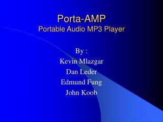 Porta-AMP Portable Audio MP3 Player