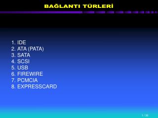 BAĞLANTI TÜRLERİ