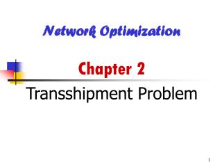 Network Optimization