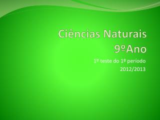 Ciências Naturais 9ºAno