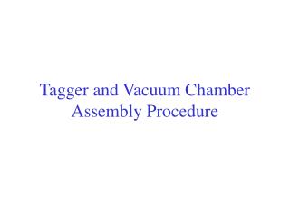 Tagger and Vacuum Chamber Assembly Procedure
