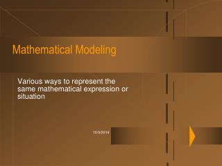 Mathematical Modeling