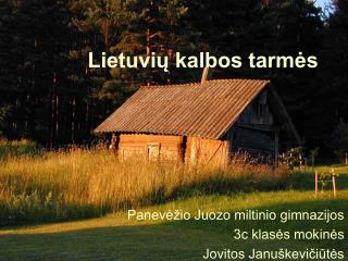 Lietuvių kalbos tarmės