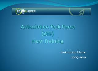 Articulation Task Force (ATF) Host Training