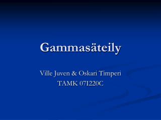 Gammasäteily