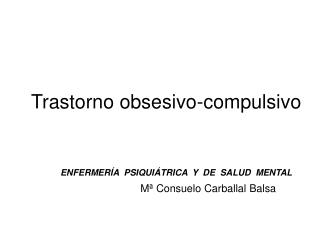 Trastorno obsesivo-compulsivo