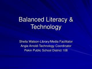 Balanced Literacy Technology