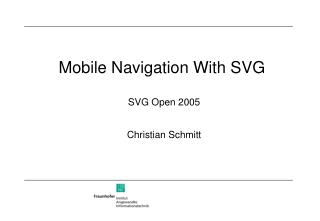 Mobile Navigation With SVG