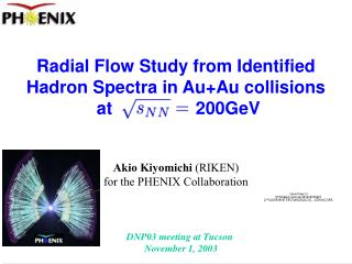 Radial Flow Study from Identified Hadron Spectra in Au+Au collisions at 200GeV