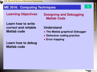 ME 2016: Computing Techniques