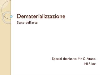 Dematerializzazione