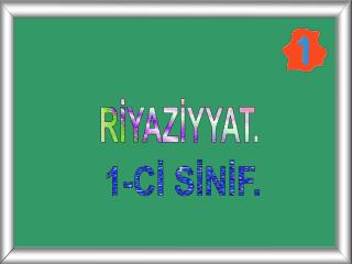 RİYAZİYYAT.