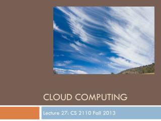 Cloud Computing