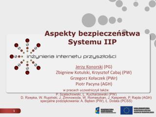Aspekty bezpieczeństwa Systemu IIP