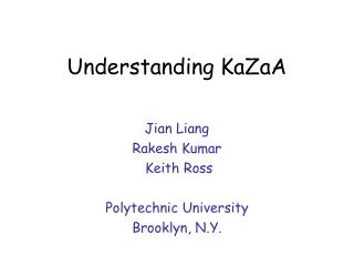 Understanding KaZaA