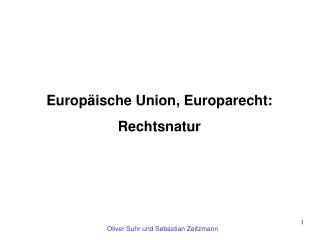 Europäische Union, Europarecht: Rechtsnatur