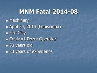 MNM Fatal 2014-08