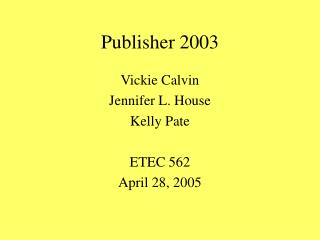 Publisher 2003