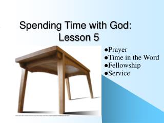 Spending Time with God: Lesson 5