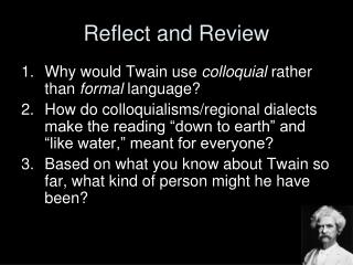 Reflect and Review
