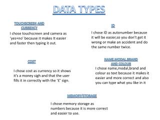 DATA TYPES