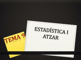 ESTADÍSTICA I ATZAR