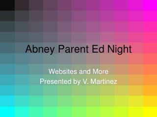 Abney Parent Ed Night