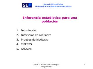 Servei d’Estadística Universitat Autònoma de Barcelona