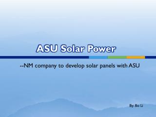 ASU Solar Power