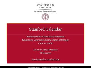 Stanford Calendar