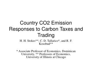 Country CO2 Emission Responses to Carbon Taxes and Trading