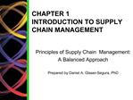 CHAPTER 1 INTRODUCTION TO SUPPLY CHAIN MANAGEMENT