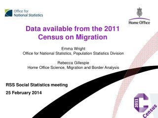 Data available from the 2011 Census on Migration