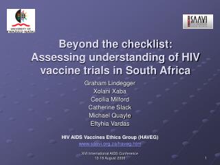 Beyond the checklist: Assessing understanding of HIV vaccine trials in South Africa