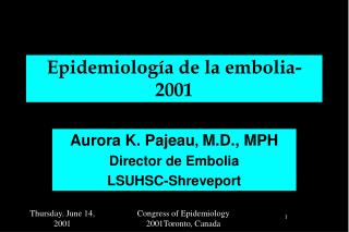 Epidemiología de la embolia-2001