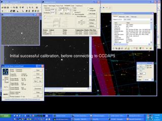 Initial successful calibration, before connecting to CCDAP5