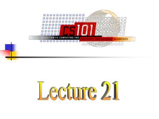 Lecture 21