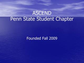 ASCEND Penn State Student Chapter